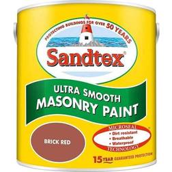 Sandtex 2.5L Smooth Masonry Paint Brick Red