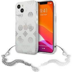 Guess GUHCP13SKSPESI iPhone 13 mini 5,4 quot sidabro sidabro kietas deklas Peony Chain Collection