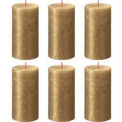 Bolsius Blockljus Shimmer 4-pack 130x68 mm guld Stearinljus