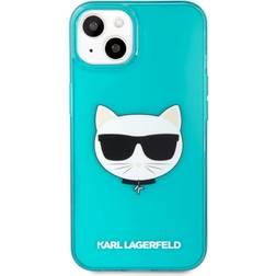 Karl Lagerfeld KLHCP13SCHTRB iPhone 13 Mini hardcase Glitter Choupette Fluo Blå