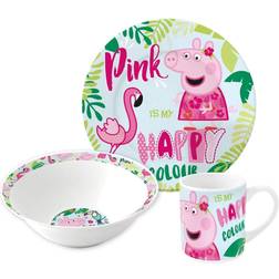 Peppa Pig Gurli Gris Børneservice i Keramik 3 dele