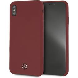 Mercedes MEHCI65SILRE iPhone Xs Max raudona/raudonas kietas silikono linija