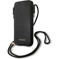 Guess Saffiano Script Logo Universal Taske med Rem S/M Sort