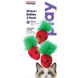 PetStages Straw-Babies Catnip Dental Cat Toy, 3 count