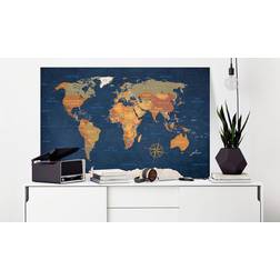 Artgeist World Map: Ink Oceans 120x80 sp. z o. o Tavla