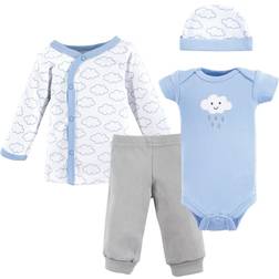 Luvable Friends Preemie Pant Bodysuit Shirt Cap 4-pack - Boy Cloud (10169056)