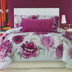 Christian Siriano Remy Duvet Cover Pink, White (279.4x243.84cm)