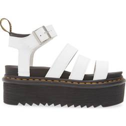 Dr. Martens Blaire Hydro Leather Platform Strap Sandals - White