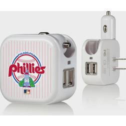 Strategic Printing Philadelphia Phillies 2-in-1 Pinstripe Cooperstown Design USB Charger