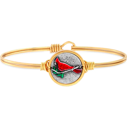 Luca + Danni Red Cardinal Bangle Bracelet - Gold/Red/Green/Black