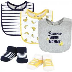 Hudson Cotton Bib and Sock Set 5-pack Bananas