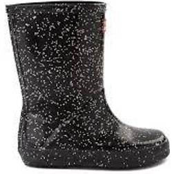 Hunter First Classic Glitter Rain Boot - Black/Black