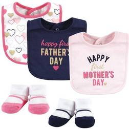 Hudson Cotton Bib and Sock Set 5-pack Girl Mothers Fathers Day