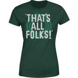 Looney Tunes T-Shirt Femme That's All Folks - Vert