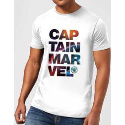 Marvel Captain Space Text Men's T-Shirt - White