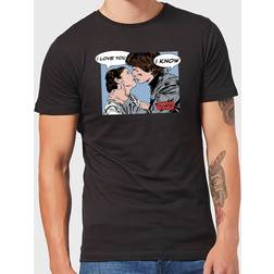 Star Wars Leia Han Solo Love Men's T-Shirt - Black