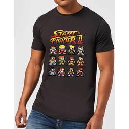 T-Shirt Homme Personnages 2 Pixels Street Fighter - Noir