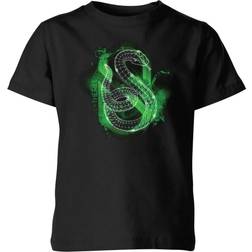 Harry Potter Slytherin Geometric Kids' T-Shirt - Black