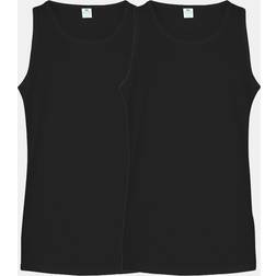 Dovre Bio-Baumwolle Unterhemd 2-pack - Schwarz/Dovre