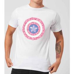 Marvel Captain America Flower Shield T-Shirt - White