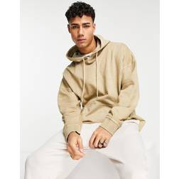 Only & Sons Oversized hættetrøje i vasket beige-Neutral