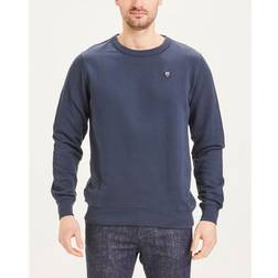 Knowledge Cotton Apparel Erik Badge Sweatshirt - Grey/Black