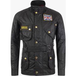 Barbour Union Jack Wax Jacket - Black