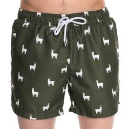 Panos Emporio Classic Llama Swim Shorts Darkgreen