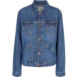 Wrangler 124mj Years Denim Jakke Mand Denimjakker Regular Fit Ensfarvet Denim hos Magasin Years