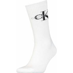 Calvin Klein Calcetines Altos Para Mujer 701218751 Gris - Blanco