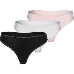 Tommy Hilfiger Vrouwen Onderbroek String 3 Pack - Zwart