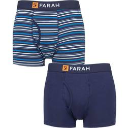 FARAH Pack Striped Cotton Keyhole Trunks Mens