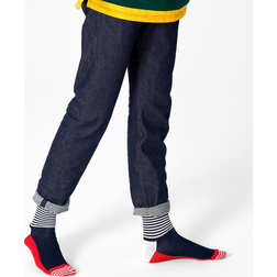 Happy Socks Half Stripe Sock - Red, Navy