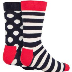 Happy Socks Kids Stripe - Orange/Red/Light Blue/Green