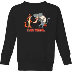 Original Hero Kid's I Am Weasel Characters Sweatshirt - Black