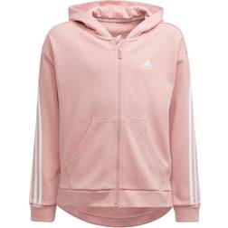 Adidas Kid's 3-Stripes Full-Zip Hoodie - Wonder Mauve/White (HD4364)