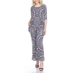 White Mark Women's Two Piece Printed Set