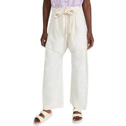 Free People Sky Rider Straight Leg Pantalón - Ivory