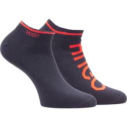 HUGO Sneakersocken 2er-Pack Herren Baumwolle - Weiß Gemustert