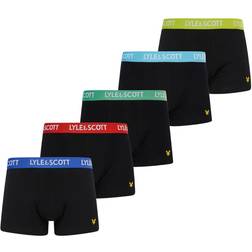 Lyle & Scott 5-Pack Cotton Stretch Boxer Briefs, w/ blue/yellow/red/green