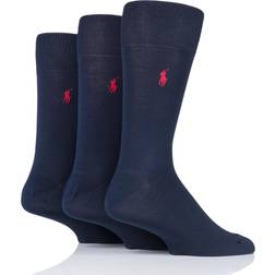 Polo Ralph Lauren 3-Pack Mercerized Cotton Socks - Navy