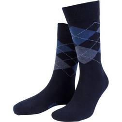 Amanda Christensen 3P True Ankle Argyle Socks - Marine/Blauw