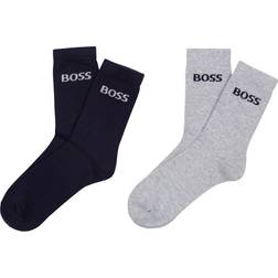 HUGO BOSS Strømper- 2-pak Gråmeleret/Navy Strømper