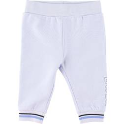 HUGO BOSS Bay's Logo Print Cotton Track Trousers - Light Blue