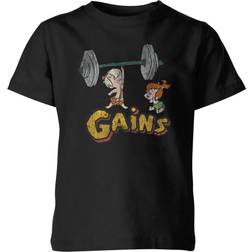 Navy The Flintstones Distressed Bam Bam Gains Kids' T-Shirt 11-12