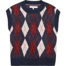 Tommy Hilfiger Børn Argyle Vest Navyblå