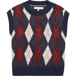 Tommy Hilfiger Weste Argyle Vest - Navy