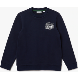 Lacoste Kids' Crocodile Branding Cotton Fleece Sweatshirt - Navy Blue (SJ4281-00)