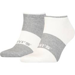 Levi's 2-pak Unisex Sustainable Low Cut Socks White/Grey 43/46