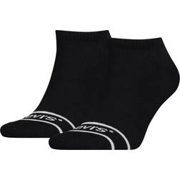 Levi's Strømper 2P Organic Cotton Ankle Socks - Black